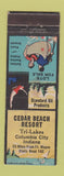 Matchbook Cover - Cedar Beach Resort Columbia City IN girlie