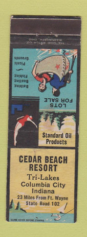 Matchbook Cover - Cedar Beach Resort Columbia City IN girlie