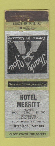 Matchbook Cover - Hotel Merritt Atchinson KS WEAR