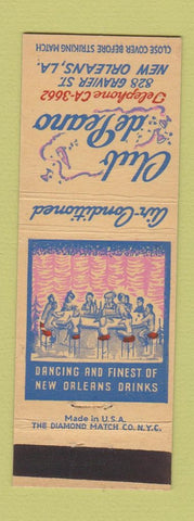 Matchbook Cover - Club De Peano New Orleans LA