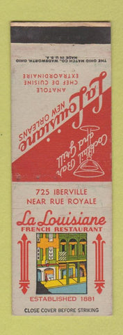 Matchbook Cover - La Louisiane New Orleans  LA French Restaurant