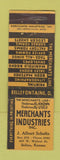 Matchbook Cover - Merchant Industries Matchbooks Bellefontaine OH Salina KS