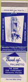 Matchbook Cover - Bank of Palmetto FL