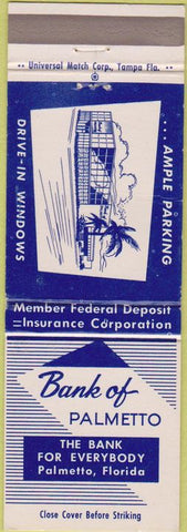 Matchbook Cover - Bank of Palmetto FL