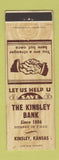 Matchbook Cover - Kingsley Bank KS WEAR
