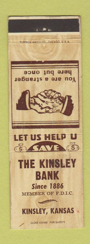 Matchbook Cover - Kingsley Bank KS WEAR
