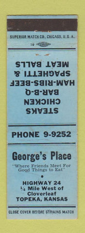Matchbook Cover - George's Place Topeka KS