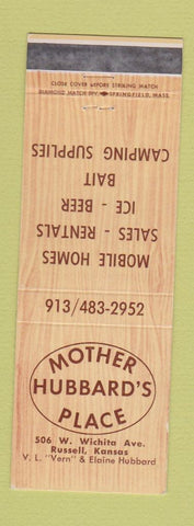 Matchbook Cover - Mother Hubbard's Place Russell KS