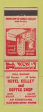 Matchbook Cover - Hotel Kelley Iola KS