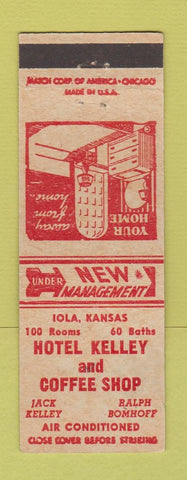 Matchbook Cover - Hotel Kelley Iola KS