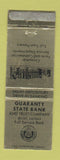 Matchbook Cover - Guaranty State Bank Beloit KS WEAR