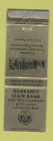Matchbook Cover - Guaranty State Bank Beloit KS WEAR