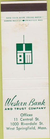 Matchbook Cover - Western Bank Trust West Springfield MA