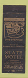 Matchbook Cover - State Motel Manhattan KS