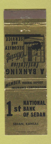 Matchbook Cover - 1st National Bank Sedan KS