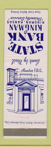 Matchbook Cover - State Bank of Kingman KS