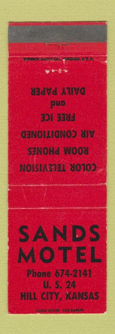 Matchbook Cover - Sands Motel Hill City KS