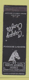 Matchbook Cover - White Horse Hotel Perryville MD horse WEAR