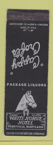 Matchbook Cover - White Horse Hotel Perryville MD horse WEAR
