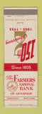Matchbook Cover - Farmers National Bank Annapolis MD 1955