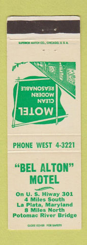 Matchbook Cover - Bel Alton Motel La Plata MD