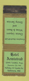 Matchbook Cover - Hotel Armistead Baltimore MD WORN