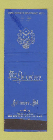 Matchbook Cover - Belvidere Baltimore MD STAINED