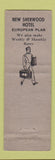 Matchbook Cover - New Sherwood Hotel Baltimore MD WEAR