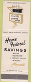 Matchbook Cover - Home Federal Savings Winona Rochester Austin MN