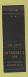 Matchbook Cover - Strassner's Inn Baltimore MD