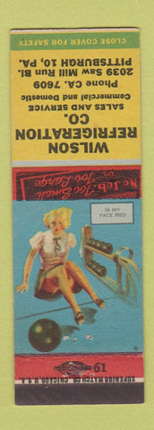 Matchbook Cover - Wilson Refrigeration Pittsburgh PA pinup