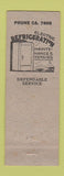 Matchbook Cover - Wilson Refrigeration Pittsburgh PA pinup