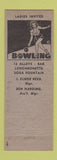 Matchbook Cover - United Recreation Cleveland OH bowling girlie