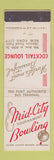Matchbook Cover - Mid City Bowling New York City