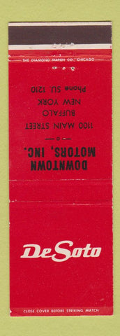 Matchbook Cover - Downtown Motors DeSoto Buffalo NY