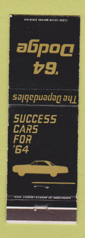 Matchbook Cover - 1964 Dodge