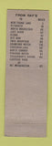 Matchbook Cover - Ray's Cafe Bristol NH WORN