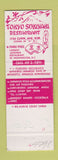 Matchbook Cover - Tokyo Sukiyaki Japanese Restaurant Washington DC