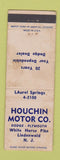 Matchbook Cover - Houchin Motors Dodge Plymouth Lindenwold NJ POOR STAINED
