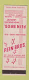 Matchbook Cover - Fein Bros Restaurant Tavern Supply Milwaukee WI