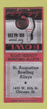 Matchbook Cover - St Augustine Bowling Chicago IL BOBTAIL WEAR