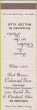 Matchbook Cover - Colonial Inn Cleveland OH
