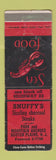 Matchbook Cover - Snuffy's Steaks Scotch Plains NJ lobster WORN