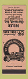 Matchbook Cover - Degler Chevrolet Oldsmobile Hamburg PA