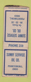 Matchbook Cover - Sunny Oil Perrysburg OH Columbia Match For Safety BOBTAIL