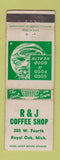 Matchbook Cover - R&J Coffee Shop Royal Oak MI WORN