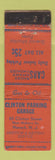 Matchbook Cover - Clinton Parking Garage oil gas Newark NJ WORN