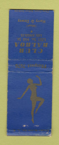Matchbook Cover - Club Balboa Los Angeles CA CROWN BOBTAIL girlie
