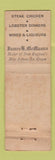 Matchbook Cover - Red Coach Grill Boston MA WORN