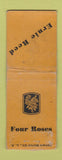 Matchbook Cover - Four Roses Ernie Reed CROWN BOBTAIL WORN